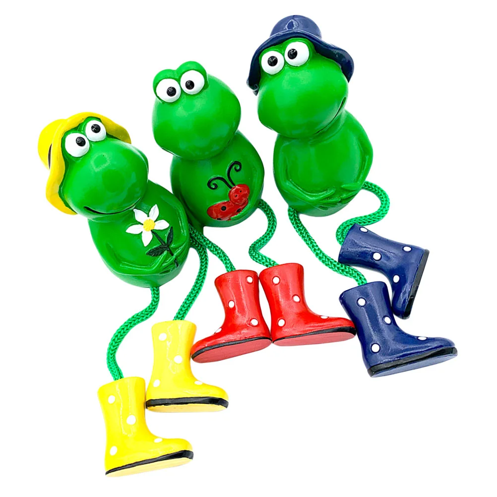 

3 Pcs Car Toys Kids Frog Figure Car Dashboard Decorations Frog Sculpture Miniature Animal Figurines Resin Animal Sculpture