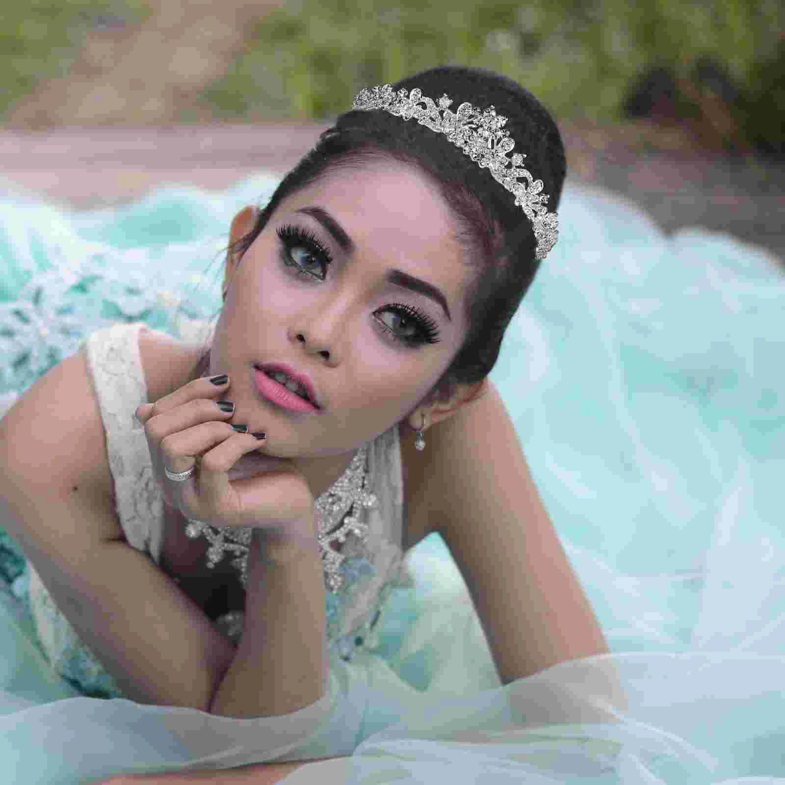 Свадебная петля для волос со стразами тиара свадебная повязка на голову