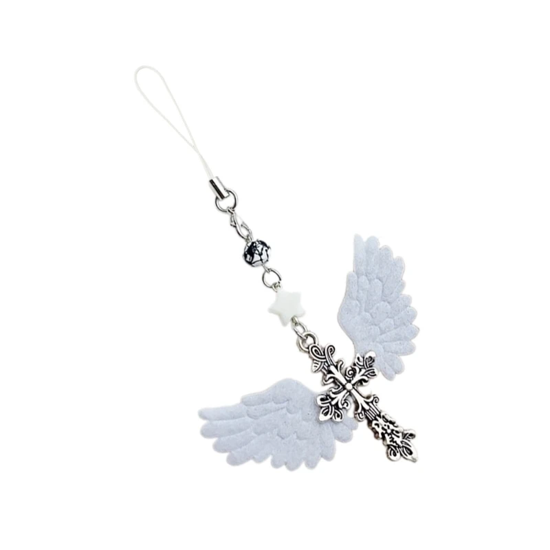 Уникальная звезда в готическом стиле с держателем для ключей виде крыла ангела