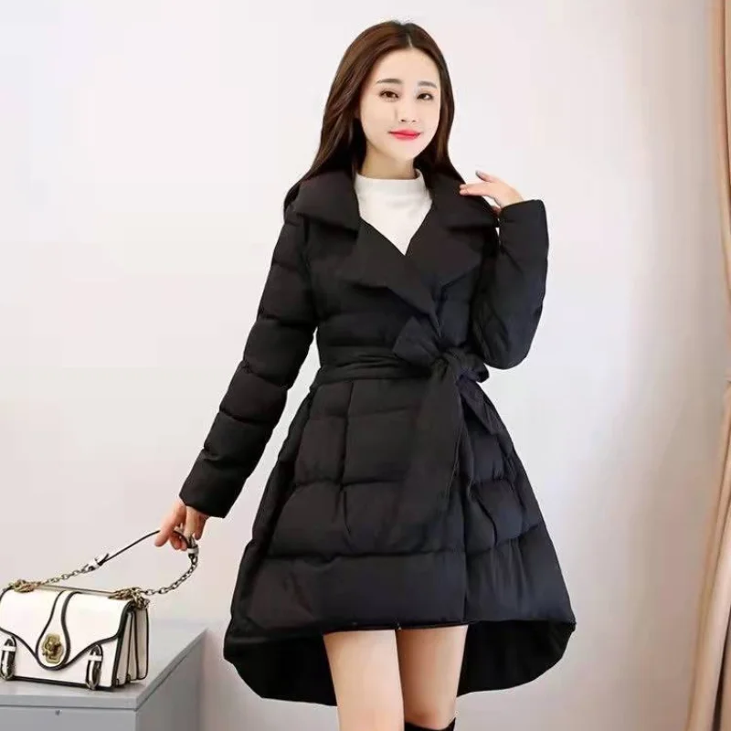 

New Korean Lapel Long Sleeve Cardigan And Slim Cotton Padded Jacket winter clothes women winter coat women elegant bubble coat