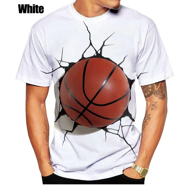 

New Summer Fashion Basketball 3d Printed Short Sleeved T-shirt Men Funny Casual Sport T Shirt