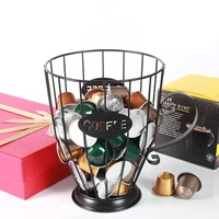 universal coffee capsule storage basket coffee cup basket vintage coffee pod organizer holder for home cafe hotel