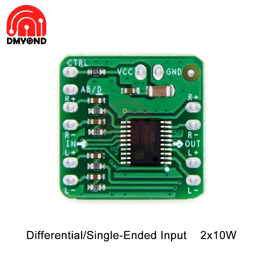 

Плата дифференциального усилителя HT8696, 2x10 Вт, цифровой аудиоусилитель мощности класса D, 3,6-8,5 в