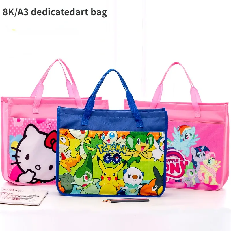 

Cartoon Sanrio A3 Art Tool Tutoring Bag for Elementary School Students Special Storage for Picture Bags and Gifts