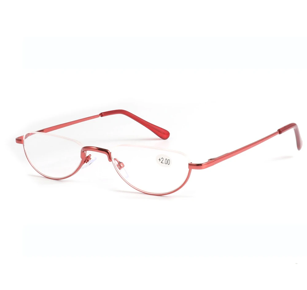 

Ultralight Reading Glasses Women Men Semi Rim High Quality Alloy Frame Spring Hinges Anti Blu Anti Faitgue +1 +1.5 +2 +2.5 To +4