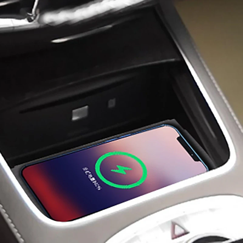

Car QI wireless phone charger 15w fast charger charging plate panel phone holder for Mercedes Benz W222 S320 S350 S400 S500