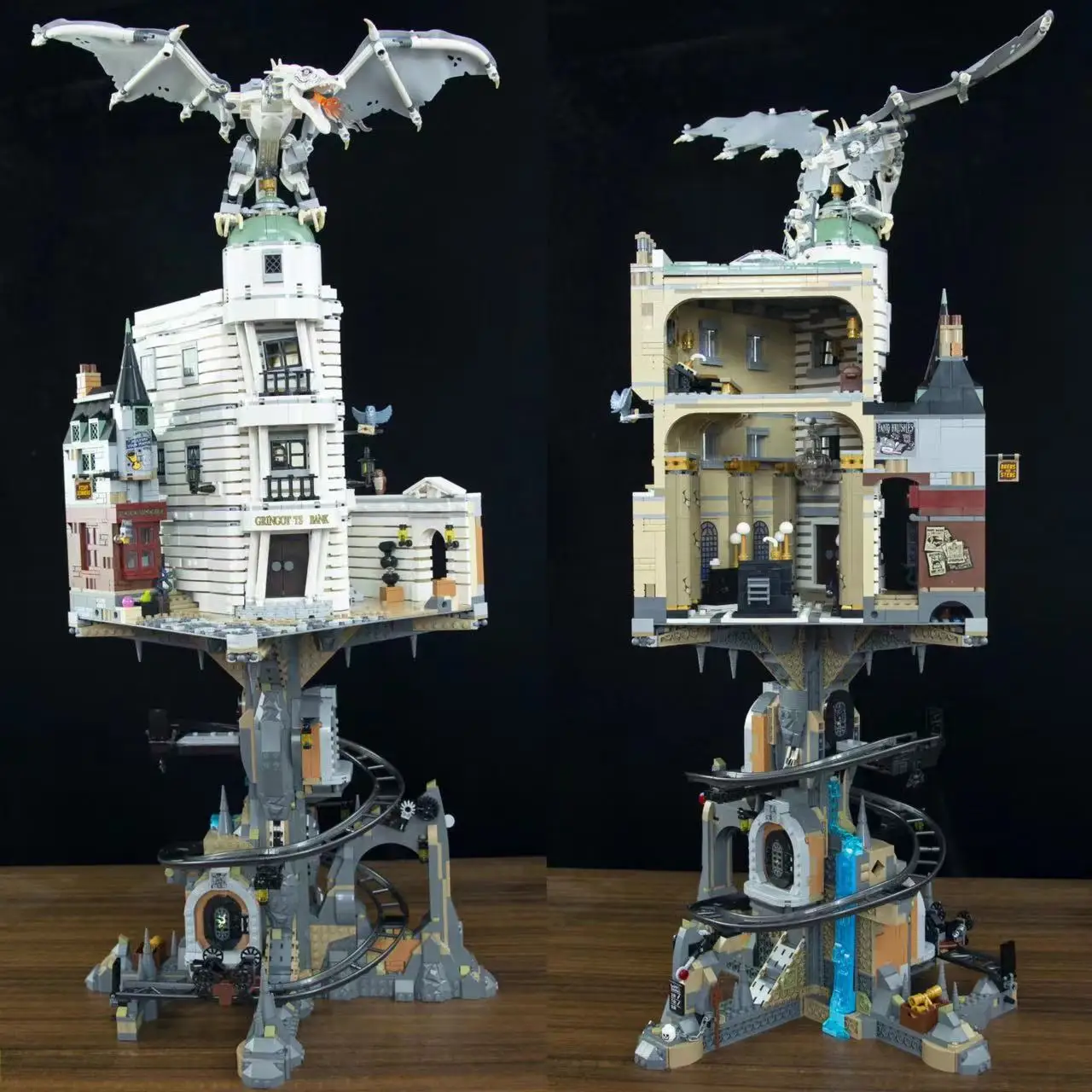 

MOC 76417 Bank 4803Pcs Gringotts Building Blocks Bricks Ironbelly Dragon Castles Toys Gifts Kits For Boys Adult Fan