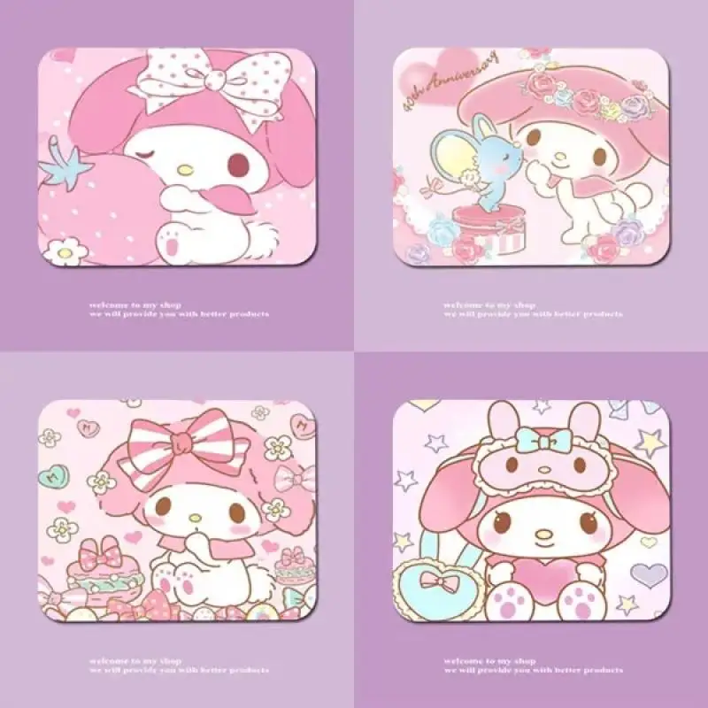 Коврик для мыши Sanrio Me Melody Kawaii Anime Kuromi мультяшный игровой коврик для мыши милые Hellokittys Забавный Удобный коврик для мыши геймерский ноутбук