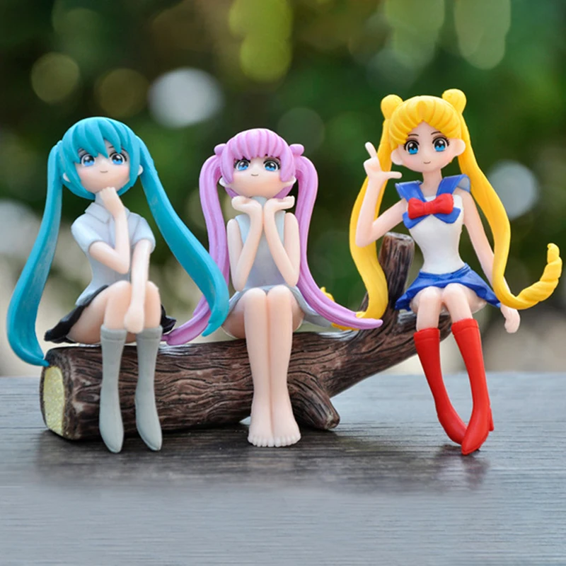 

1 шт. 7,5-10 см аниме Сейлор Мун красивая девушка Вода лед Мун кавайная аниме фигурка кукла сцена украшение экшн-кукла модель игрушка