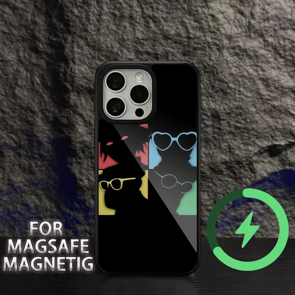 Чехол Для iPhone Gorillaz Boat Illust Music Магнитный Беспроводной Зарядный Magsafe