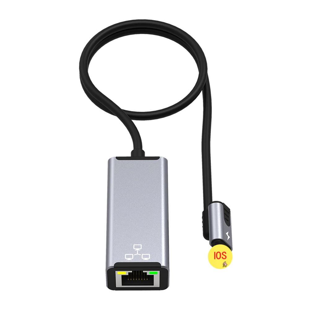 

Адаптер Ethernet 8-pin к RJ45 PD20W, внешний сетевой адаптер для зарядки 100 Мбит/с для iPhone/iPad