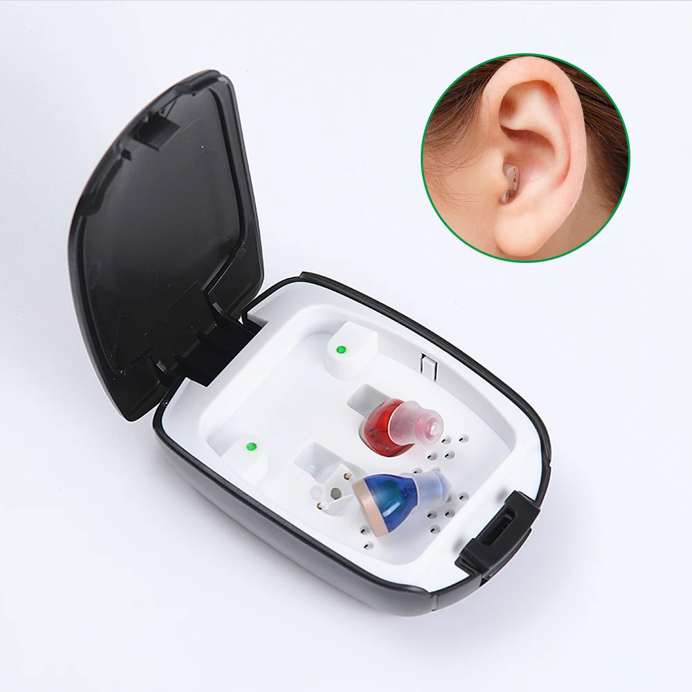 

Mini Rechargeable Hearing Aids Digital CIC Adjustable Tone Sound Amplifier Portable Deaf Elderly Wireless digital Hearing Aid