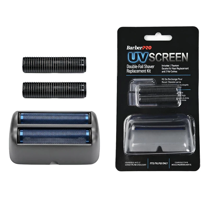 Фото Сменный комплект фольги и режущей головки для электробритв Babyliss PRO UV Double Foil FXLFS2 - предназначены только для использования с бритвами с УФ-фольгой. №1
