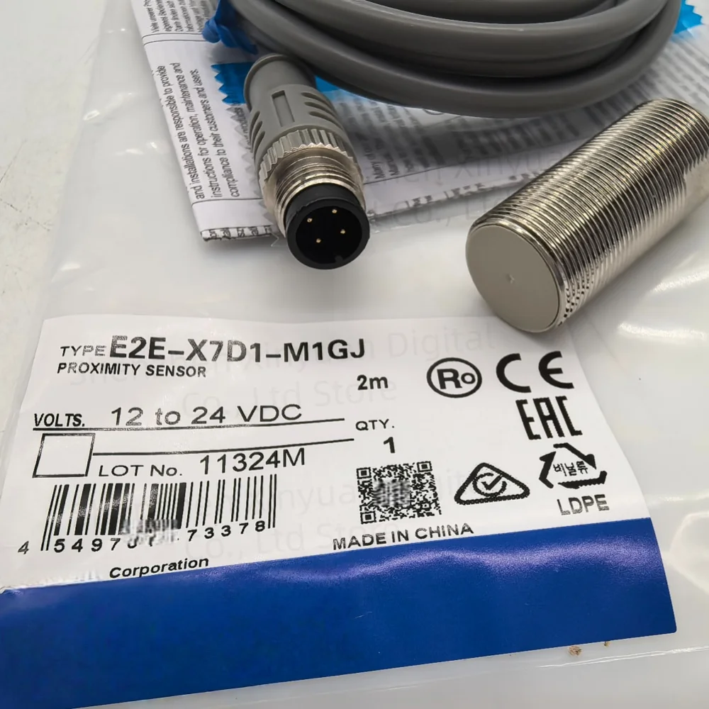 Фото E2E-X7D1-M1GJ 0.3M/2M 12VDC до 24VDC, установка с резьбой 7 мм, 55 мм * 29 мм * 29 мм №2