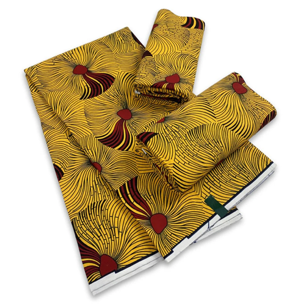 

Африканская восковая ткань, настоящий воск в нигерийском стиле, квадратная ткань, Голландская Ткань, 100% хлопок для шитья