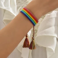 2022 europe and america summer creative fashion handwoven pull rainbow bracelet for women trend personalized exquisite jewelry