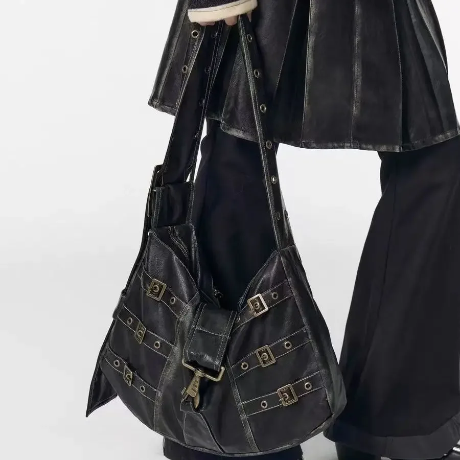 Женская сумка-тоут из искусственной кожи в стиле панк