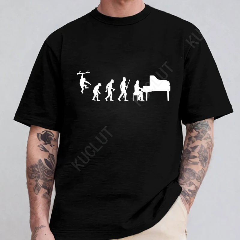 Футболка мужская летняя футболка Evolution Piano Player Pianist забавные мужские топы модные