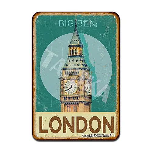 Железный постер Englandlondonnew Йорк Оловянная картина винтажный Настенный декор для