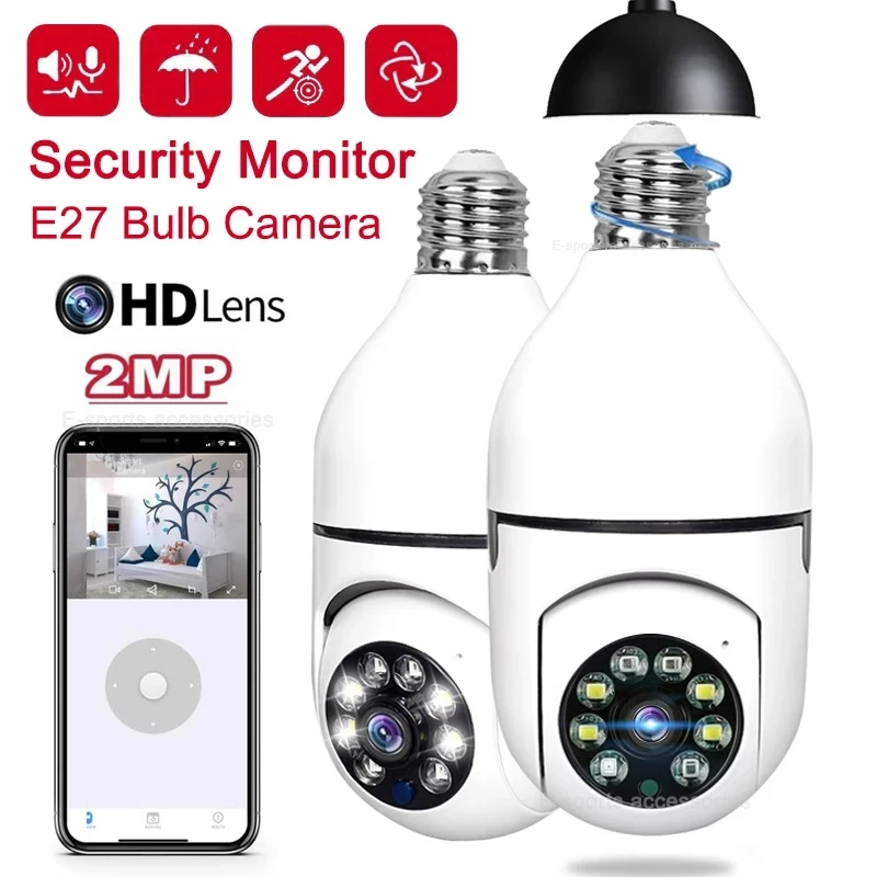 

Night Vision Wireless 5G Wifi E27 Bulb Surveillance Camera Indoor Home Video Security Protection Monitor Motion Detection Webcam