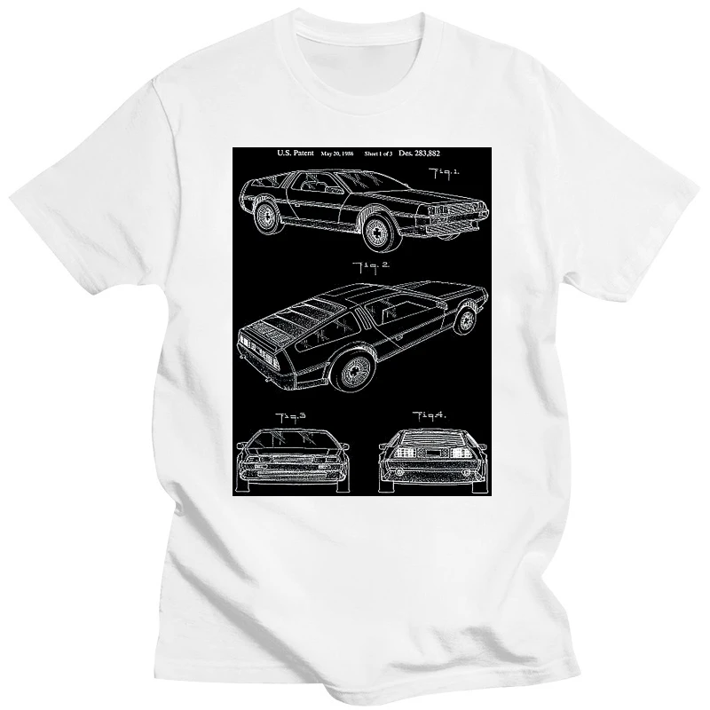 

Delorean Dmc-12 Shirt Back To The Future Car Collector Automotive Engineer 2019 New Arrival T Shirt Casual Men Clothing Nerd