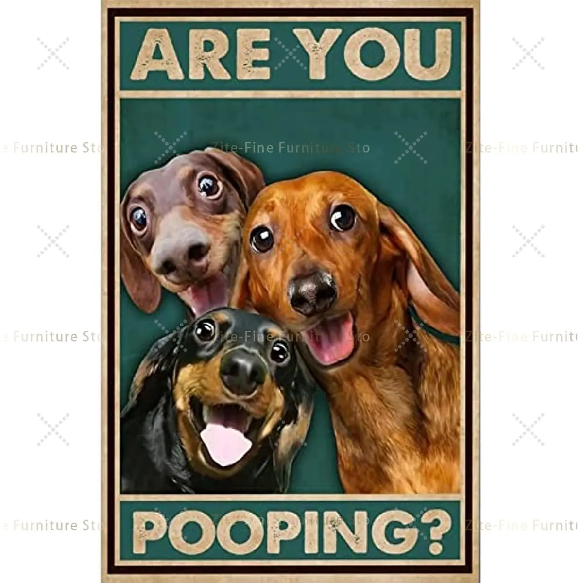 

Metal Sign Dachshund Are You Pooping Sign Vintage Funny Sign Retro Aluminum Tin Signs for Home Farm Garden Bar 8X12INCH