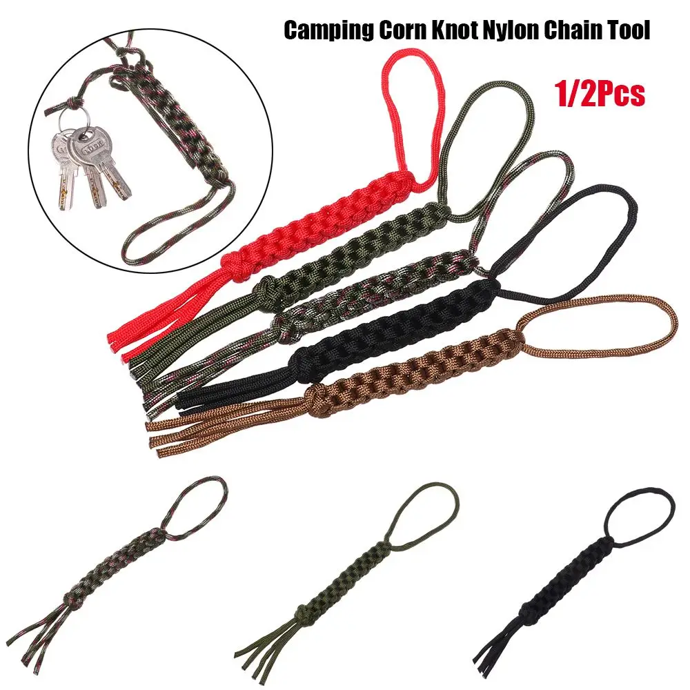 High Quality Ornaments Outdoor Falling Paracord Rope Camping Corn Knot Nylon Chain Tool Knife Pendant Survival Ropes