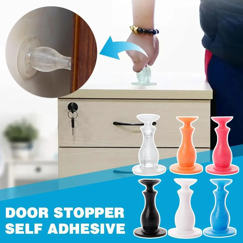 Настенный силиконовый дверной ограничитель, 1 шт., настенная пробка для туалета, дверной держатель с защитой от ударов, поглощение двери, напольный держатель X7j3