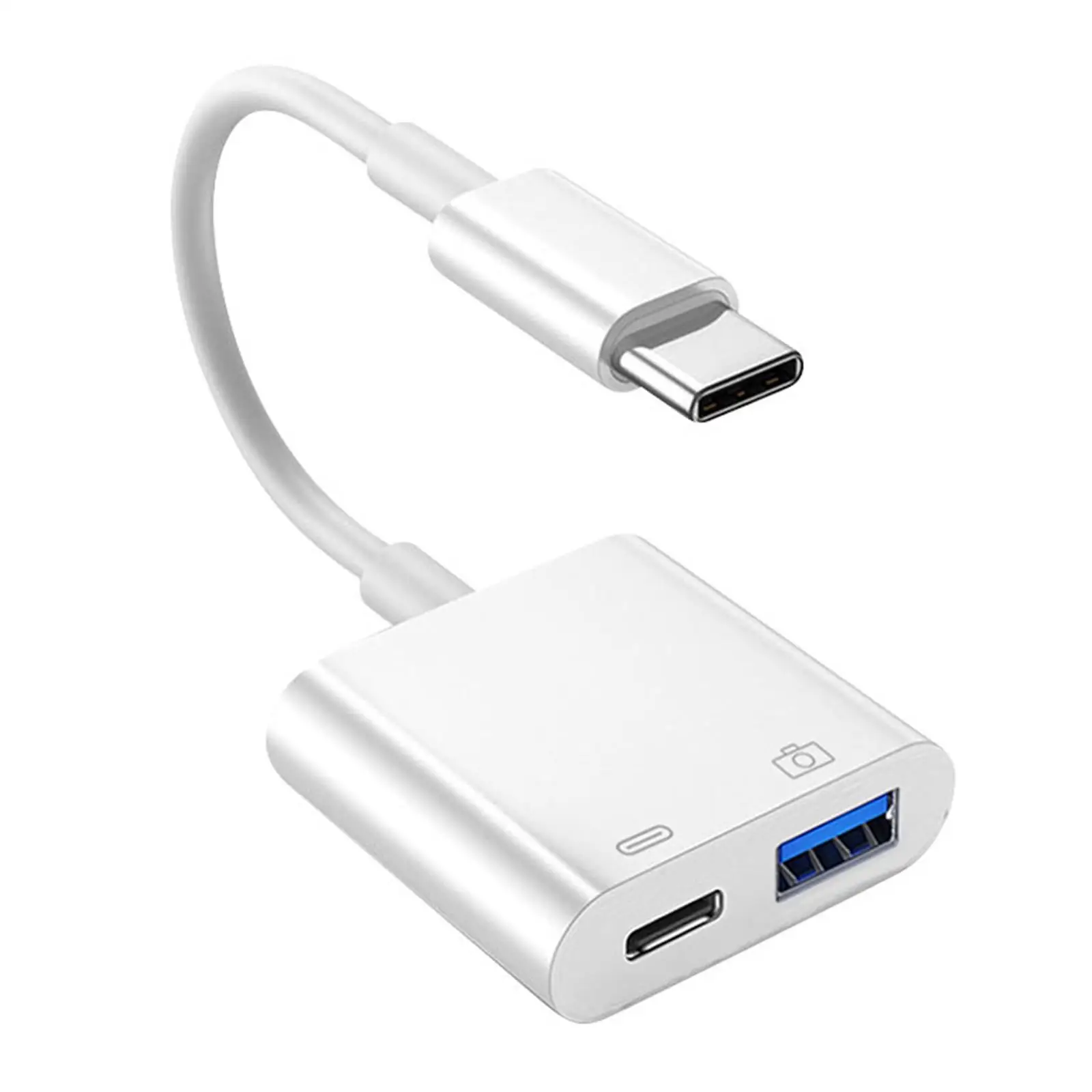 

2 In 1 Type-C OTG Adapter 18W DP QC3.0 Fast Charge Cable Converter Type C To USB3.0/USB C Charging Splitter For Xiaomi 10 Huawei