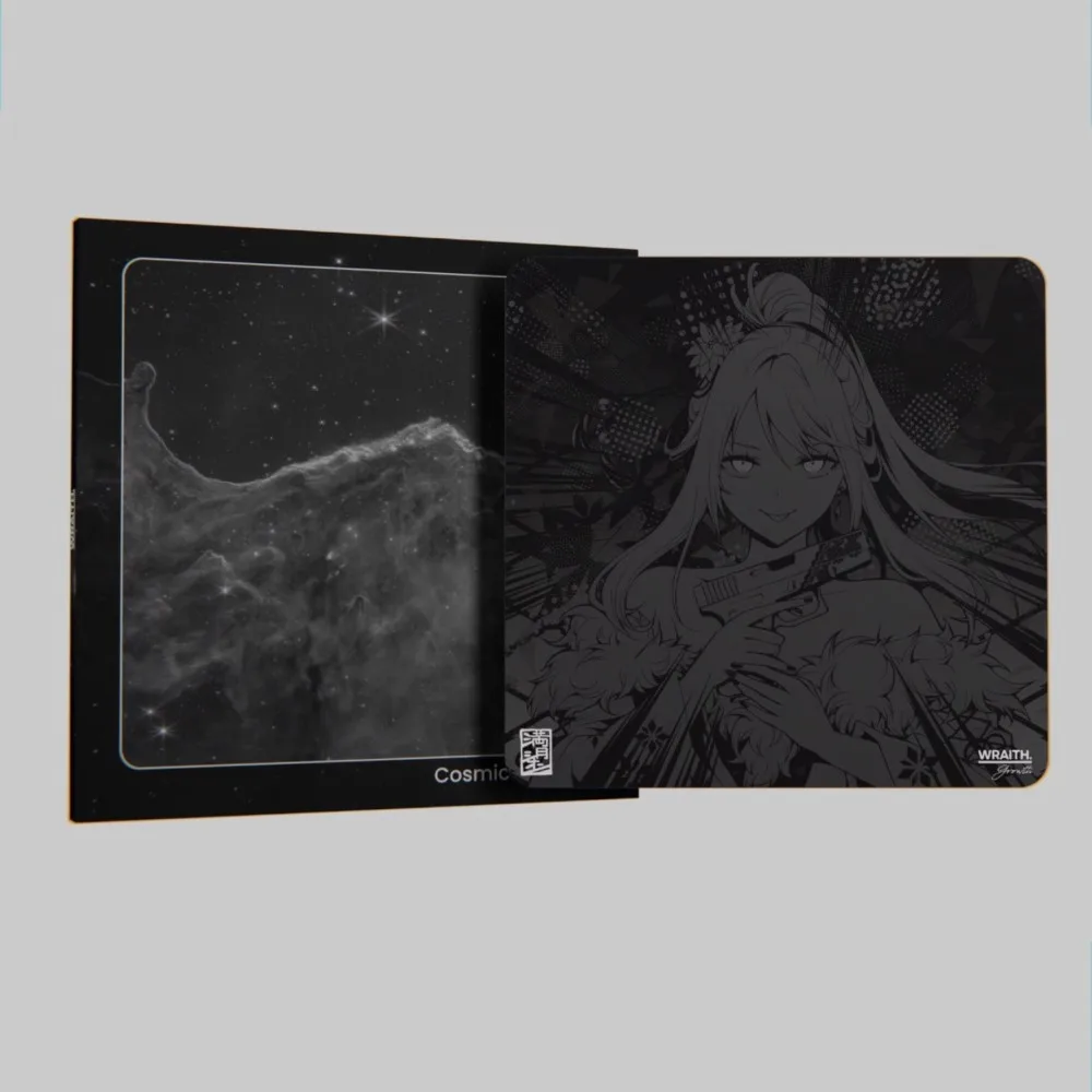 Стеклянный игровой коврик для мыши Wraith Cosmic V2 улучшенный Настольный с гладкой