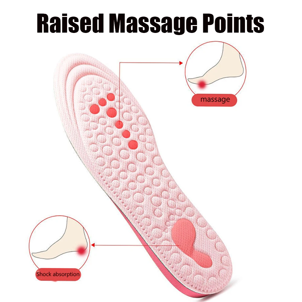 Invisiable Height Increase Insoles for Shoes Women Men  Memory Foam Massage Soft Shoes Sole Pad Shock Absorption Shoe Insole