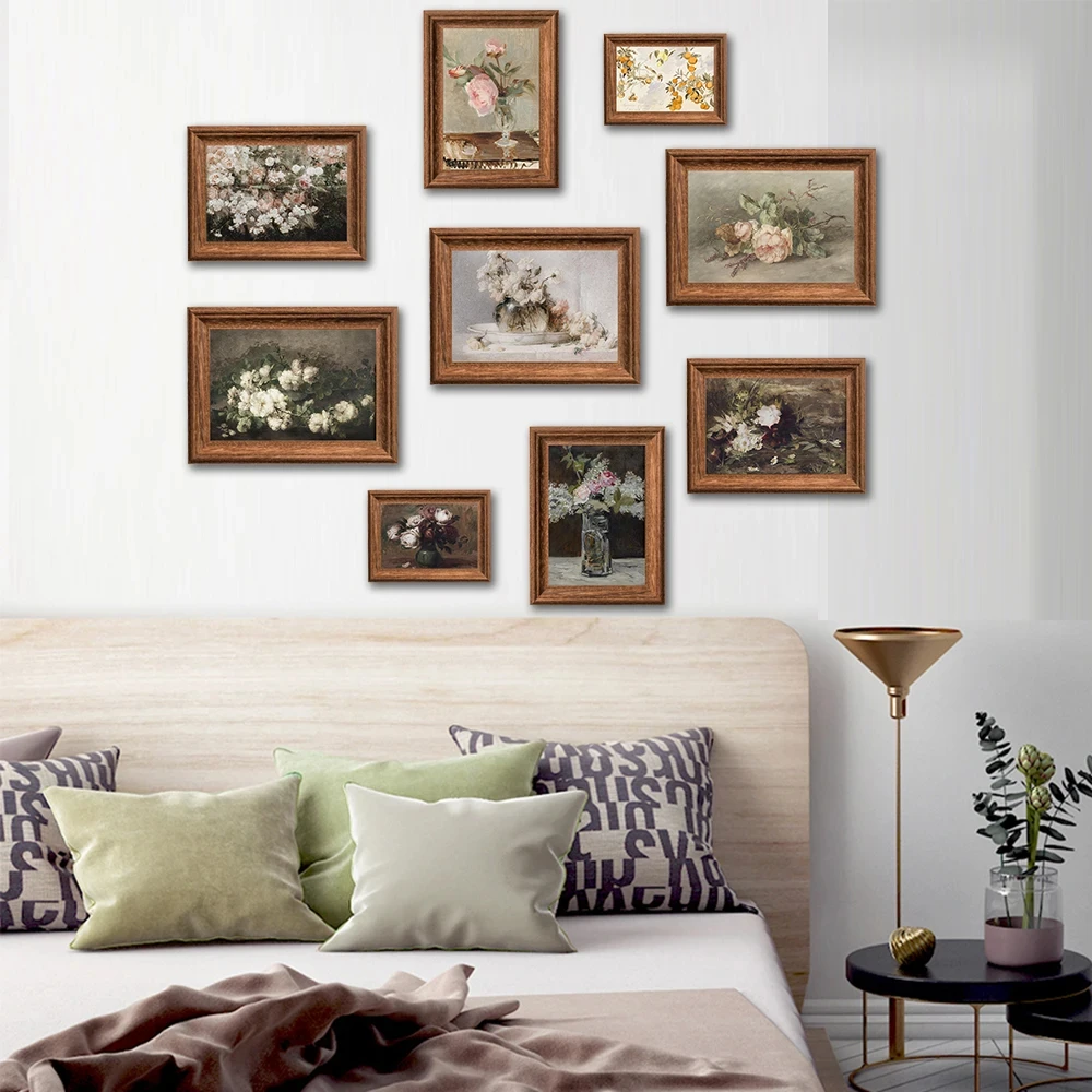 

Vintage Rose Garden Floral Oil Painting,Flower Print,Botanical Art, Kitchen Fruit Floral in Painting, Vase for Living Room Decor