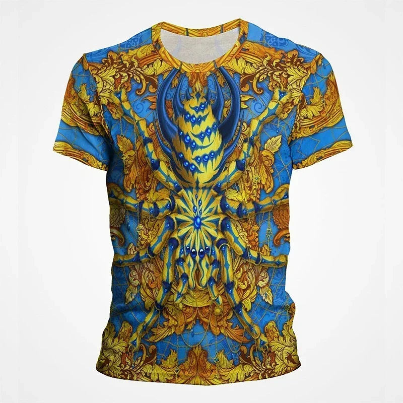 Футболка С Рисунком Для Мальчиков В Стиле Панк 3D Принтом Паука Дизайн Ужасов