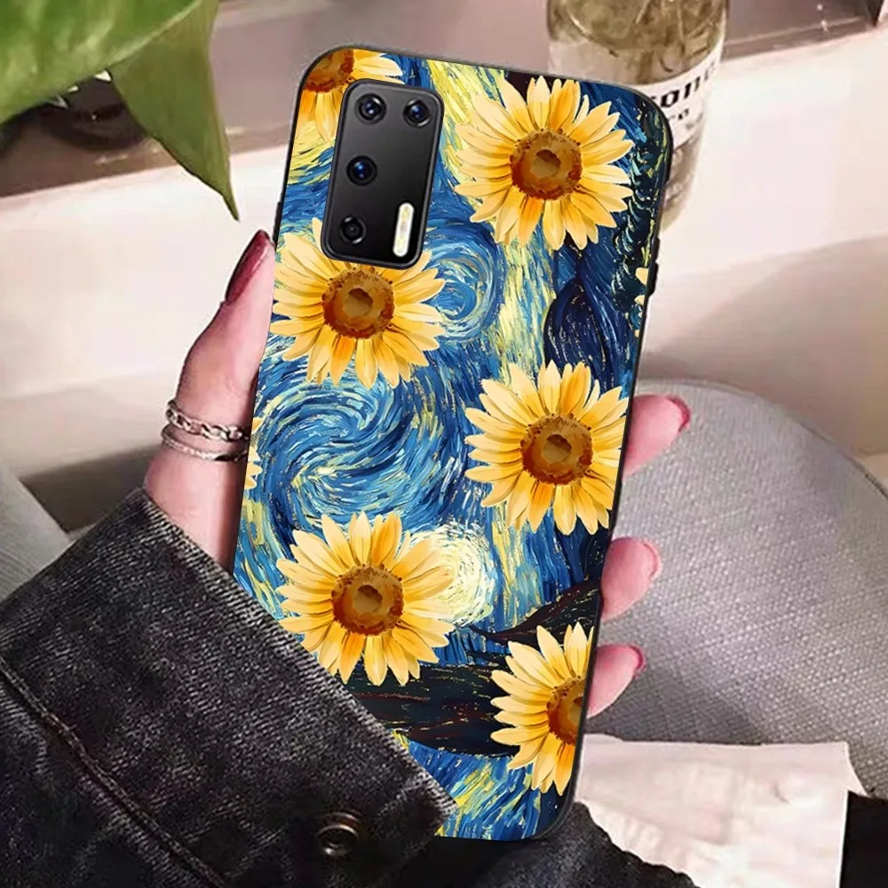 Ван Гог звездное небо Искусство Для Huawei P 8 9 10 20 30 40 50 Pro Lite Psmart Honor lite 70 Mate 20lite