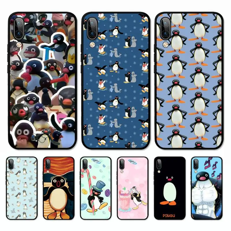 

Cartoon Pingu Penguin Phone Case for Vivo Y91C Y11 17 19 17 67 81 Oppo A9 2020 Realme c3