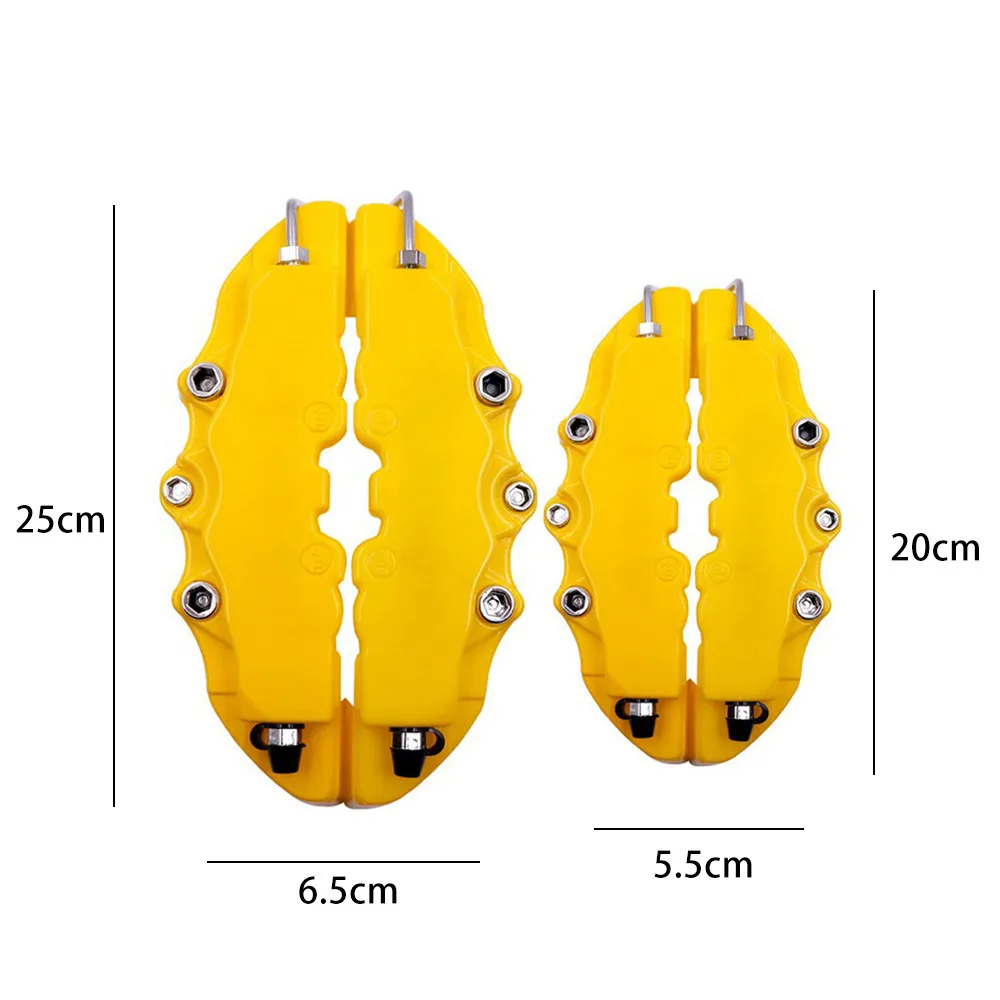 

4pcs Medium & Small Caliper Cover Front & Rear Caliper Universal Tire Kits Fits 14-17 Inch Car Wheels Accessories