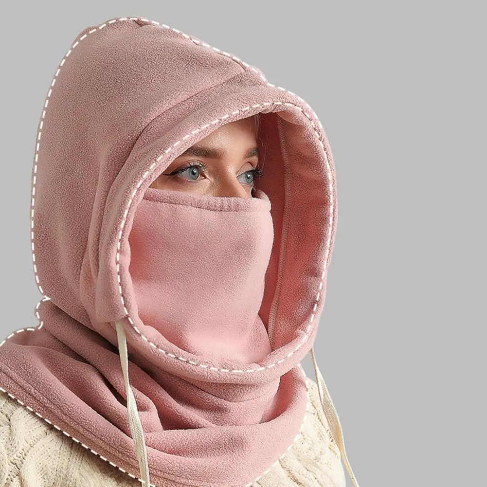 

Ultra-Light Face Cover Hood Washable Neckerchief Hat Anti-static Lace-up Hat Face Cover Hood Protective