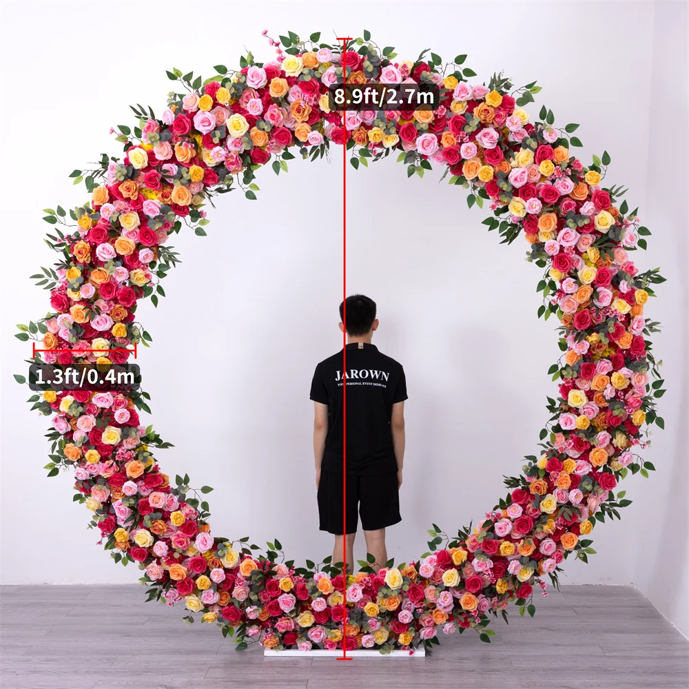 Украшение для свадебной вечеринки цветные розы на заказ цветочный шар круг