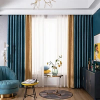 curtains for living dining room bedroom luxury elegant exquisite new modern thick solid color stitching cloth full shading