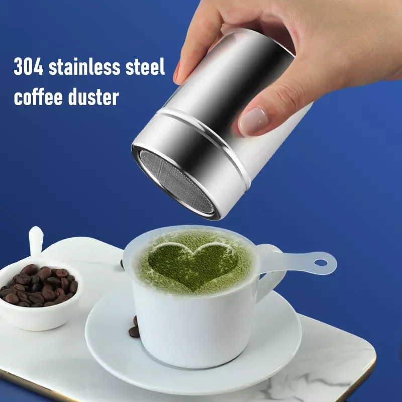 Mold Fancy Coffee Printing Model Stainless Steel Foam Spray Cake Stencils Powdered Sugar Chocolate Cocoa Set |