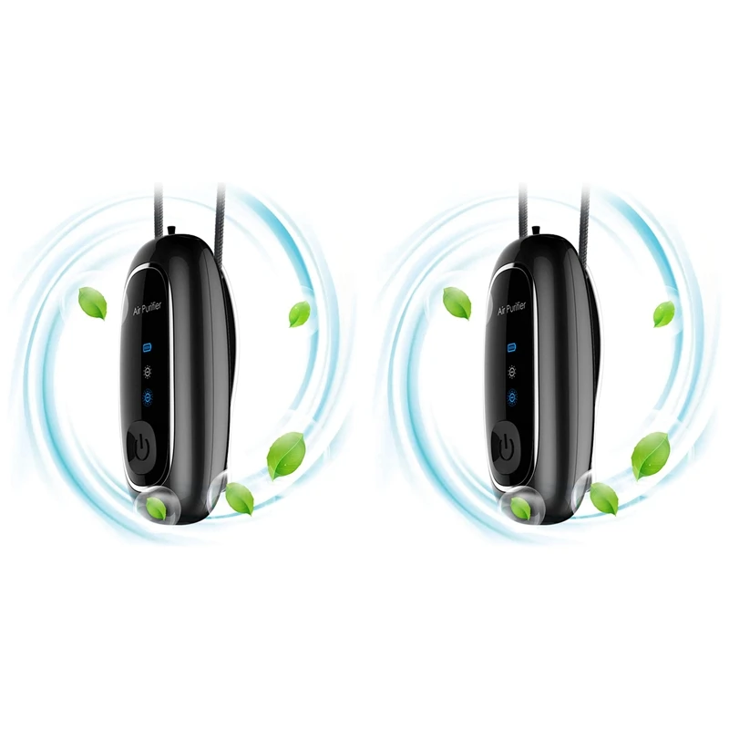 

2X Portable Wearable Air Purifier Around The Neck Or On Collar UPDATE For Both Kids And Adults Air Purifier Necklace