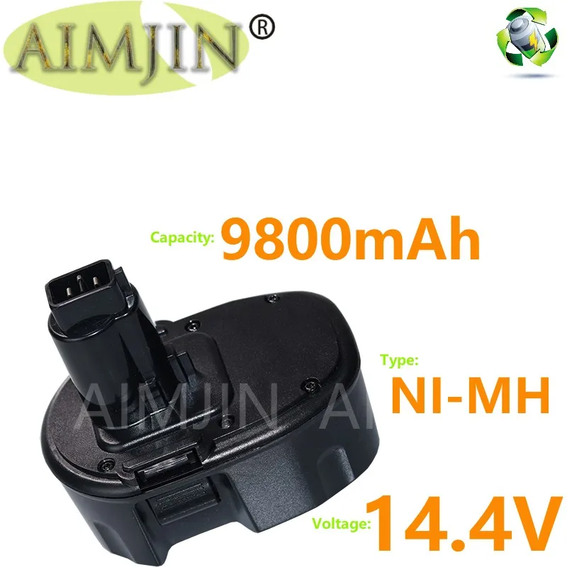 

14.4V 9800mAh Ni-MH Battery For Dewalt DW9091 DW9094 DC9091 DE9091 DE9092 DC613ka DC614ka DC615ka DC612ka