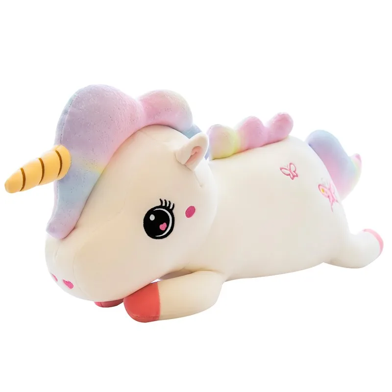 

New Plush Toys Large Lying Unicorn Doll Comfortable Pillow Children's Gift Kawaii Decompression Peluche For Child Birthday
