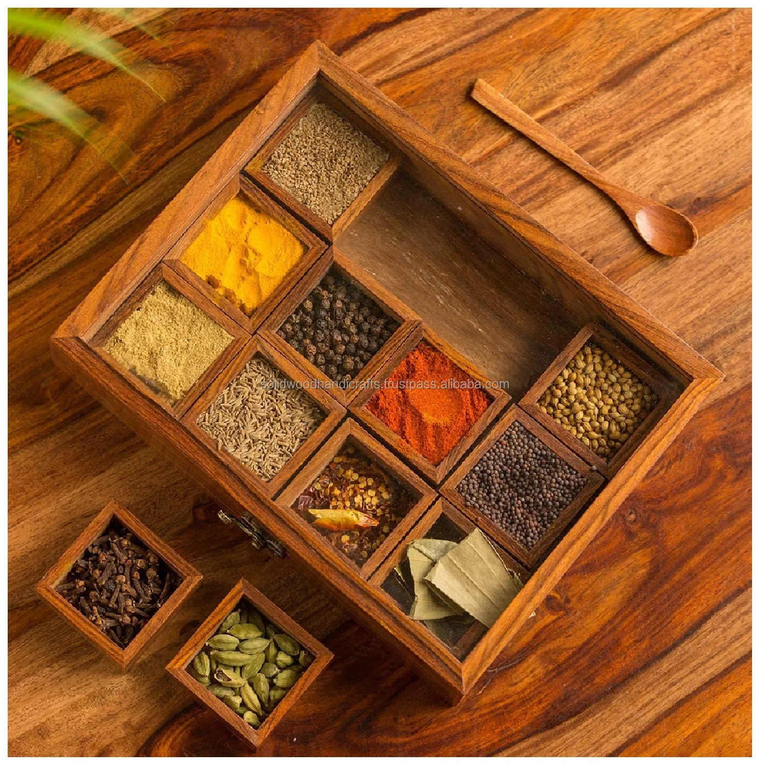 

manufacturing best Wooden Kitchen Spice masala box item