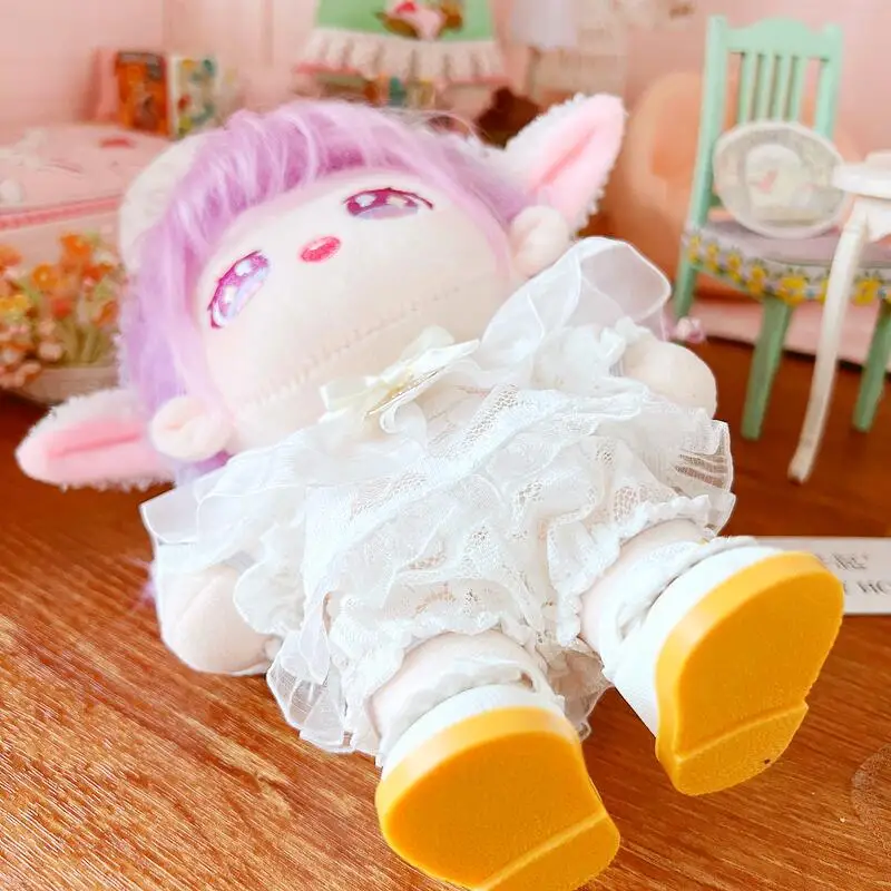 3 шт./компл. 20 см кукольная одежда белый Эльф кружевное платье повязка для волос