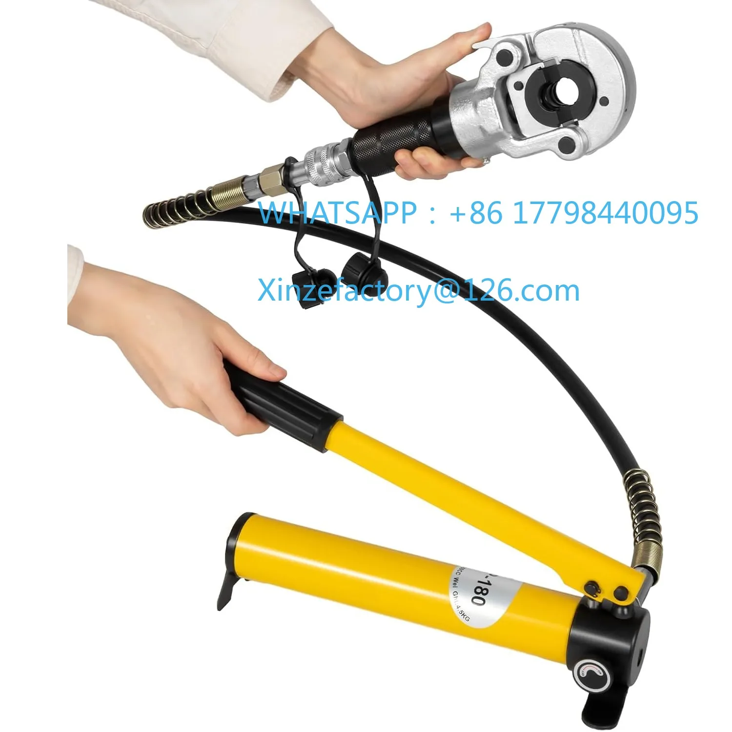Фото Настраиваемый гидравлический датчик 6T V/TH-Kontur Hydraulik Crimpzange-360 °   Drehbarer Kopf Radialpresse Kupferrohr Pres №1