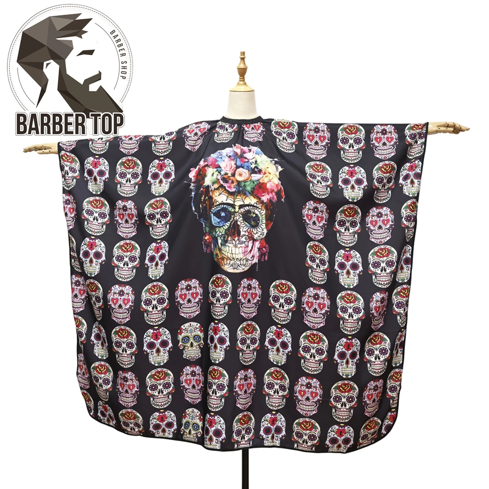 

Barber Hairdressing Apron Waterproof Hairdresser Cloak Fashion Pattern Beard Shaving Gown Professional Hair Cutting Cape