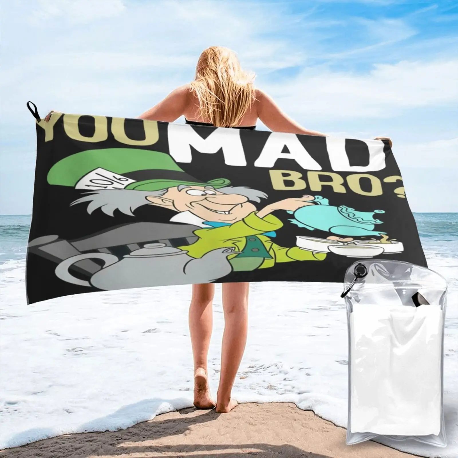 

Alice In Wonderland Mad Hatter U Beach Towel For Bath Beach Towel Bathrobe Female Large Beach Towels Kitchen Towel Towel Beach