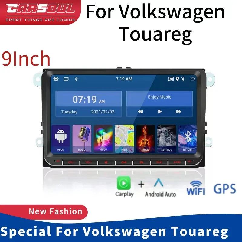 Автомобильный мультимедийный плеер 9 дюймов 2Din 4G Carplay Android Wifi GPS-навигация