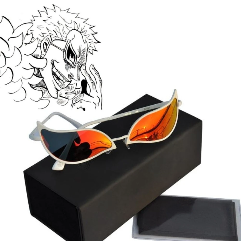 Anime Character Donquixote Doflamingo with Glasses Accessories Cosplay Props